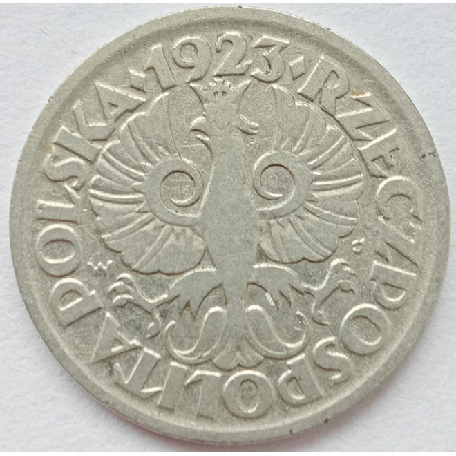 Rewers monety 10 Groszy 1923