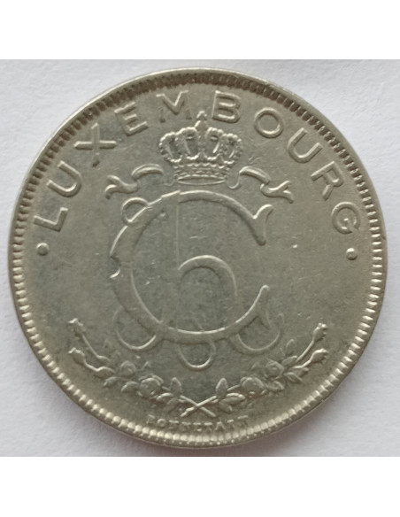 Rewers monety Luksemburg 2 Franki 1924