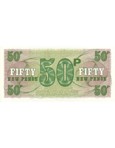 Przód banknotu Wielka Brytania 50 Pensów 6. seria 1972