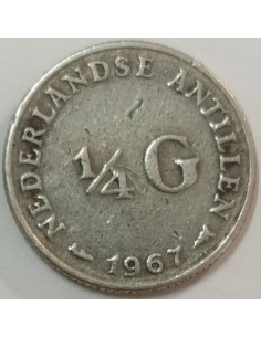 Awers monety Antyle Holenderskie 025 Gulden 1967 2