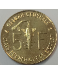 Awers monety ECOWAS 5 Franków CFA 1996 2