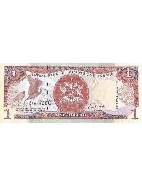 Przód banknotu Trynidad i Tobago 1 Dolar 2006 UNC