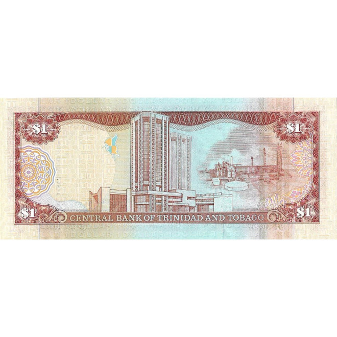 Tył banknotu Trynidad i Tobago 1 Dolar 2006 UNC