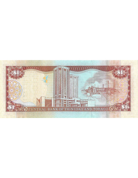 Tył banknotu Trynidad i Tobago 1 Dolar 2006 UNC