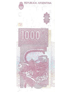 Przód banknotu Argentyna 1 000 Austral 1990 UNC 2
