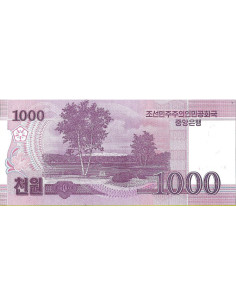 Przód banknotu Korea Północna 1 000 Won 2012 UNC 2