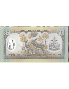 Przód banknotu Nepal 10 Rupia 2002 UNC 2