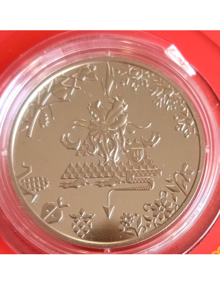 Awers monety 5 Hrywien 2024 Rok Smoka