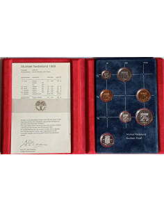 Awers monety 1989 Różne Guldeny Zestaw PROOF