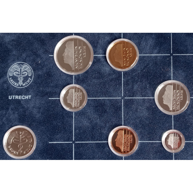 Rewers monety 1989 Różne Guldeny Zestaw PROOF