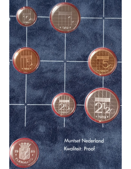 Rewers monety 1989 Różne Guldeny Zestaw PROOF