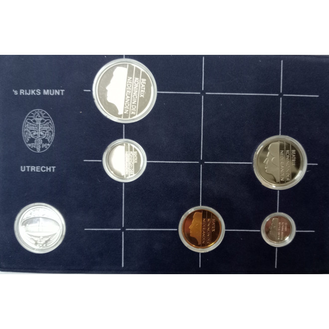 Awers monety 1983 Różne Guldeny Zestaw PROOF