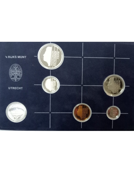 Awers monety 1983 Różne Guldeny Zestaw PROOF