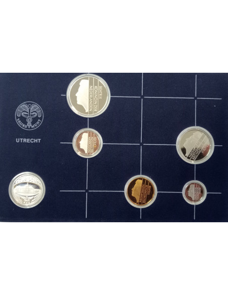 Awers monety 1984 Różne Guldeny Zestaw PROOF