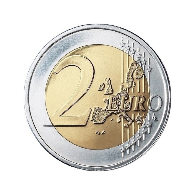 Rewers monety Włochy 2 euro 2006 XX Zimowe Igrzyska Olimpijskie w Turynie 2006