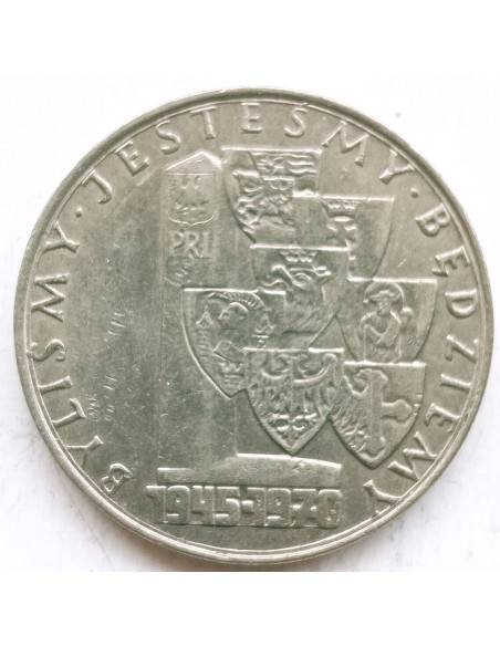 Awers monety 10 Złotych 1970 25 lat Ziemie Odzyskane