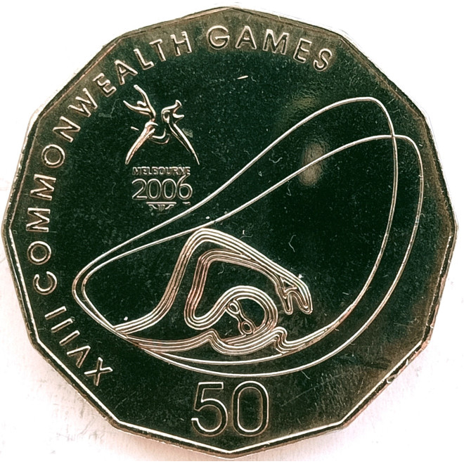 Rewers monety Australia 50 Centów 2006 Sporty wodne