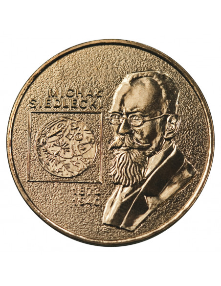 Awers monety 2 zł 2001 Polscy podróżnicy i badacze: Michał Siedlecki 18731940