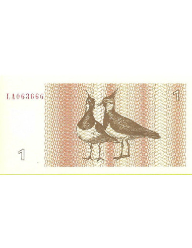 Przód banknotu Litwa 1 Talon 1992 UNC