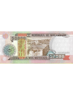 Przód banknotu Mozambik 50 000 Metical 1993 UNC 2