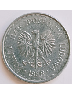 Awers monety 1 Złoty 1988 2