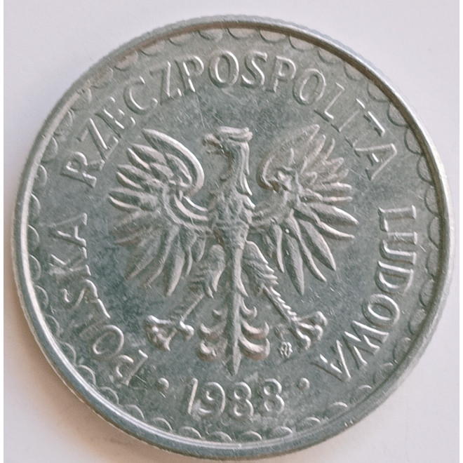 Rewers monety 1 Złoty 1988
