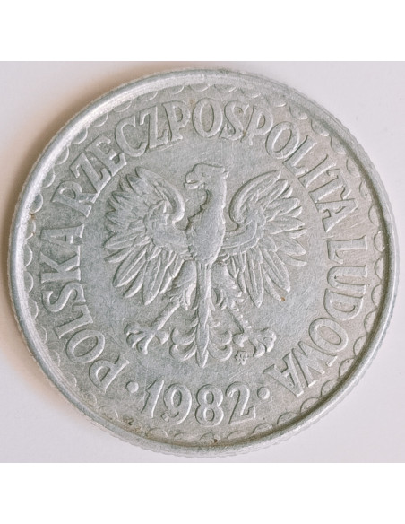 Rewers monety 1 Złoty 1982