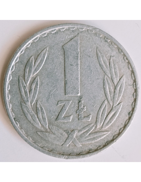 Rewers monety 1 Złoty 1977