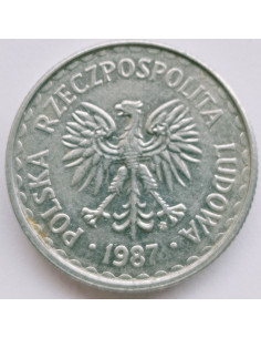 Awers monety 1 Złoty 1987 2