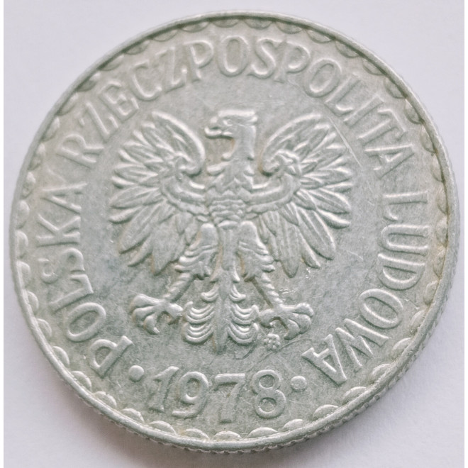 Rewers monety 1 Złoty 1978