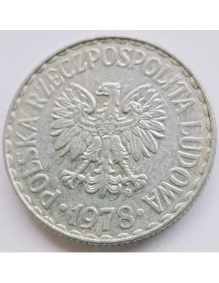 Rewers monety 1 Złoty 1978
