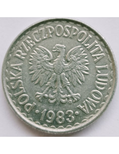 Awers monety 1 Złoty 1983 2