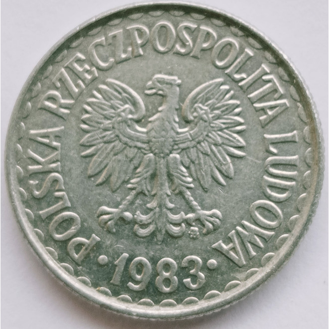Rewers monety 1 Złoty 1983
