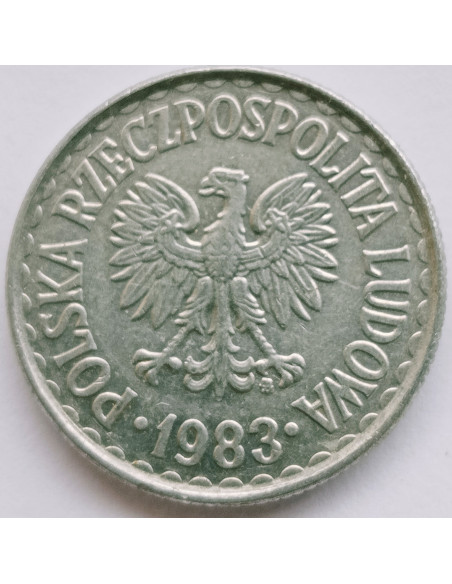 Rewers monety 1 Złoty 1983