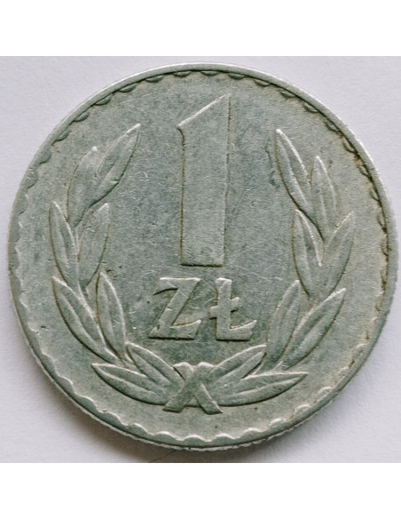 Rewers monety 1 Złoty 1975