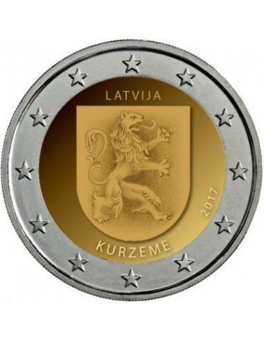 Awers monety 2 euro 2017 Kurlandia