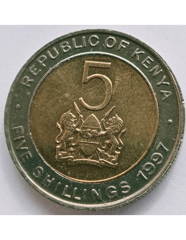 Awers monety Kenia 5 Szylingów 1997