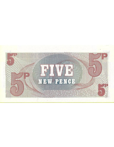 Przód banknotu Wielka Brytania 5 Pensów 6. seria 1972