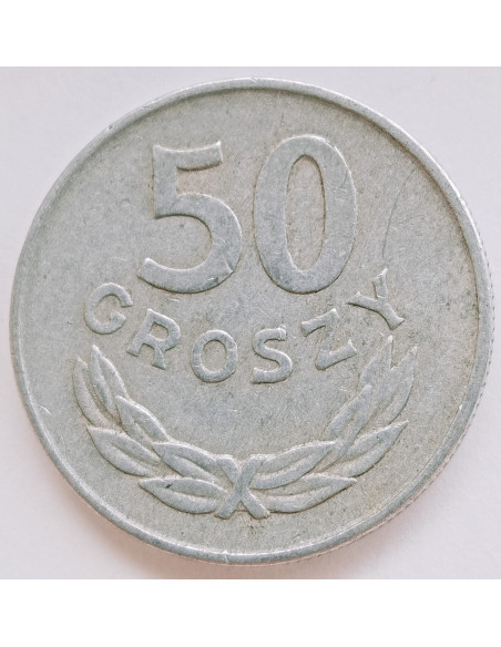 Awers monety 50 Groszy 1977