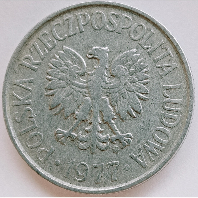 Rewers monety 50 Groszy 1977
