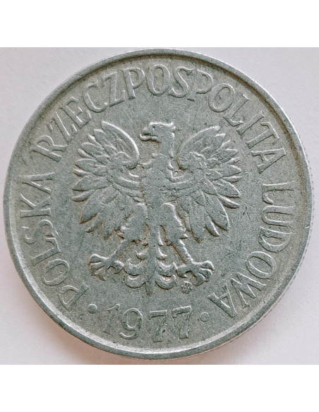 Rewers monety 50 Groszy 1977