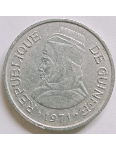 Awers monety Gwinea 5 Sylis 1971