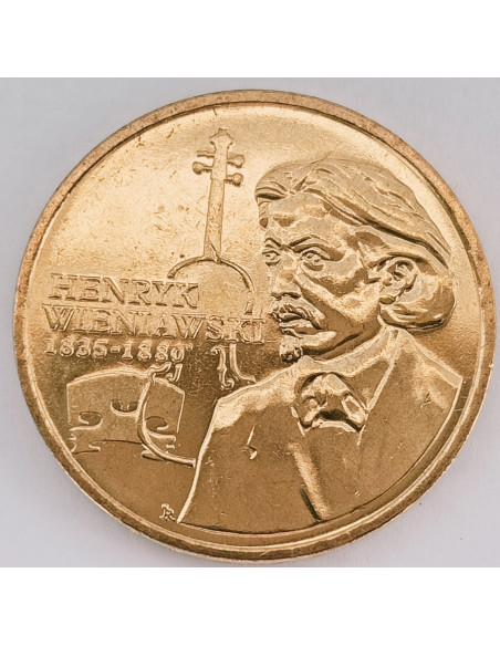 Awers monety 2 zł 2001 XII Międzynarodowy Konkurs im. Henryka Wieniawskiego