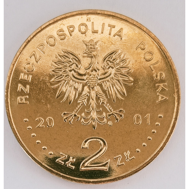 Rewers monety 2 zł 2001 XII Międzynarodowy Konkurs im. Henryka Wieniawskiego