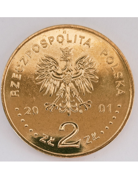 Rewers monety 2 zł 2001 XII Międzynarodowy Konkurs im. Henryka Wieniawskiego