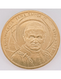 Awers monety 2 zł 2014 Kanonizacja Jana Pawła II – 27 IV 2014