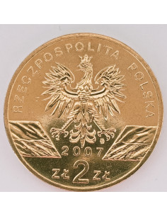 Awers monety 2 zł 2007 Zwierzęta świata: Foka szara łac. Halichoerus grypus 2