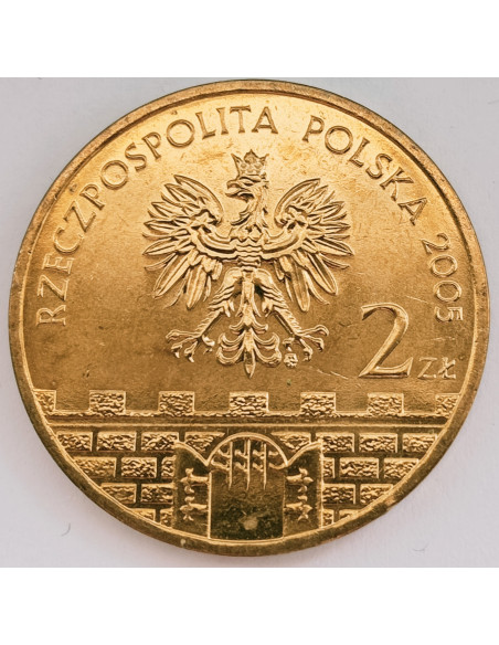 Rewers monety 2 zł 2005 Gniezno – woj. wielkopolskie