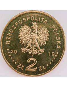 Awers monety 2 zł 2010 Polski sierpień 1980 2