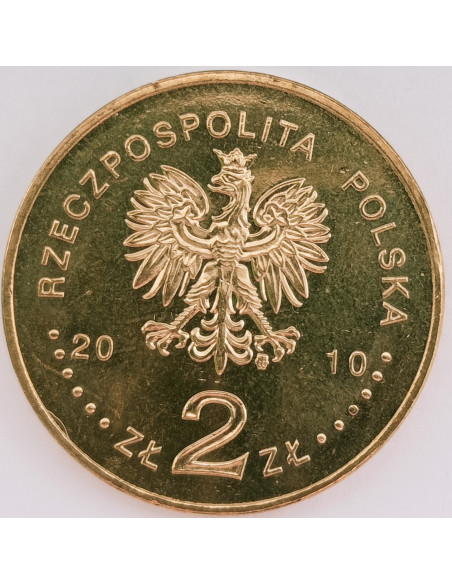 Rewers monety 2 zł 2010 Polski sierpień 1980